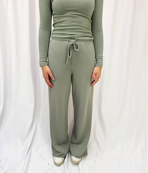 Adler Cotton Cashmere Blend Pants - Eucalyptus